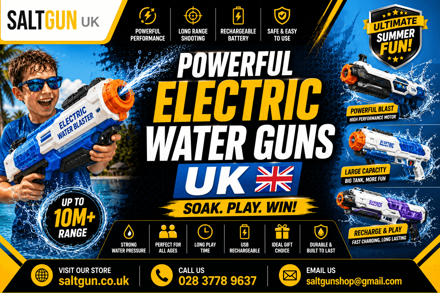 Powerful Electric Water Guns UK